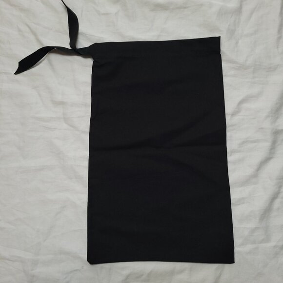 Chanel Dust Bag Empty Drawstring Logo Spell Out Fabric Black 12.5 x 7.5 in - Picture 4 of 9